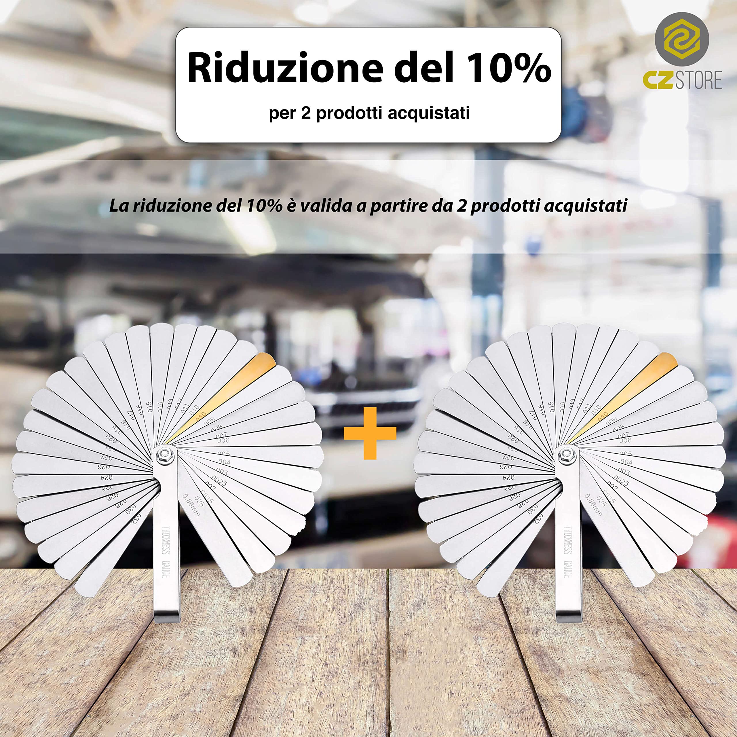 Spessimetro 32 Lame in Acciaio Inossidabile Misurazione 0,04-0,9 mm Pieghevole Doppia Misure Incise