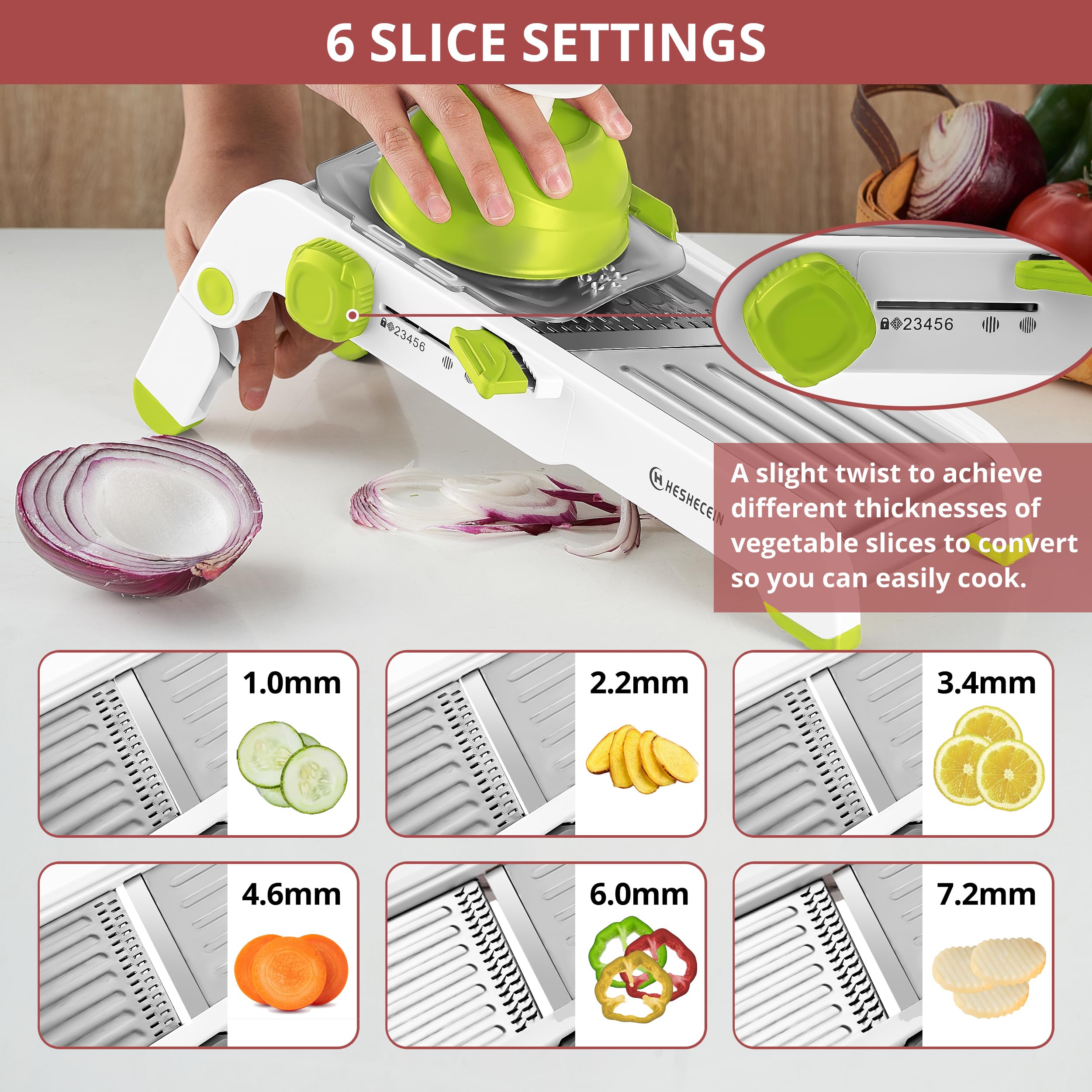 Amazon | 24-in-1 キッチン用マンドリンスライサー ワッフルフライ