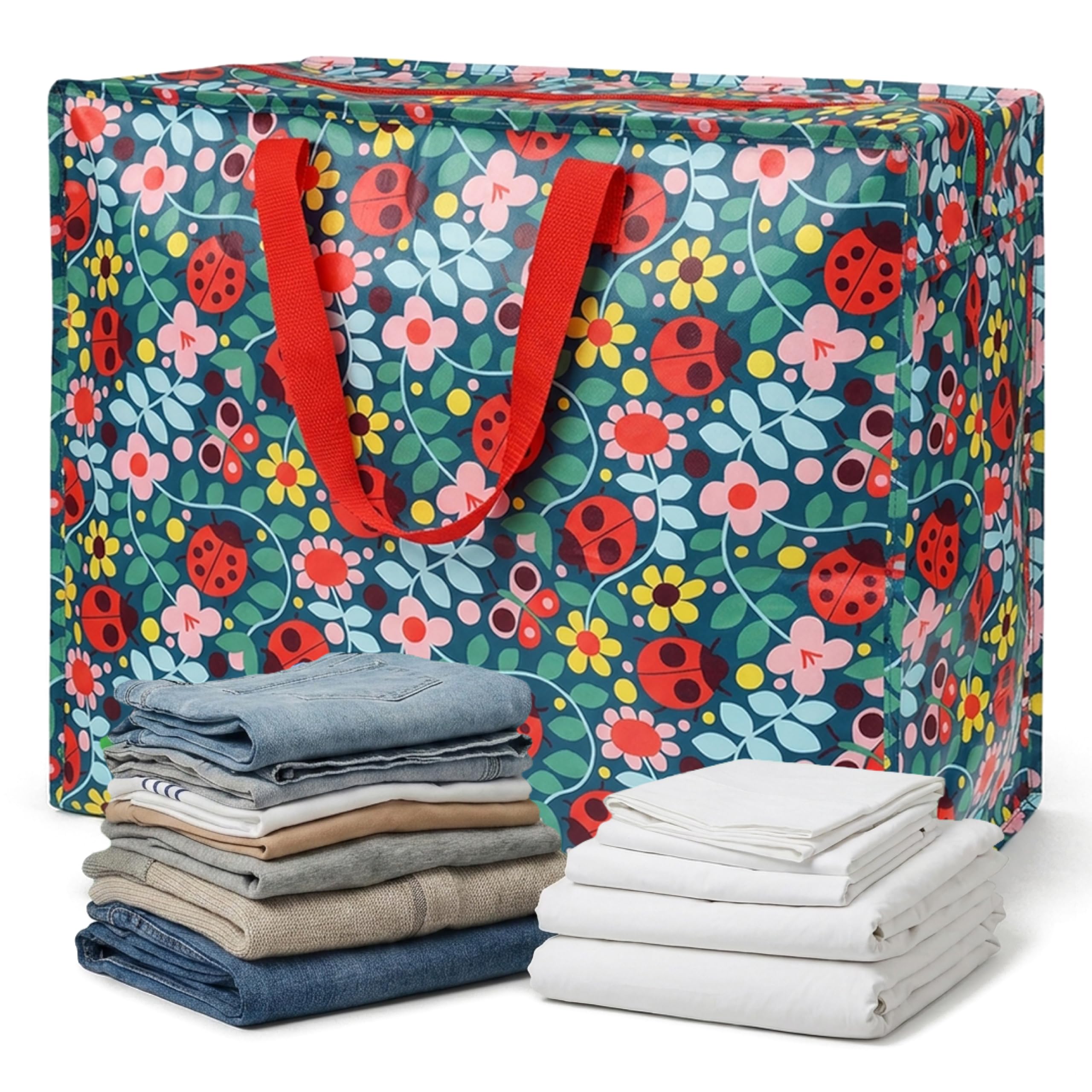 Rex London Jumbo Storage Bag โ Extra Large Storage Bags with Zips for Clothes, Moving Bags & Packing Bags, Heavy Duty Laundry Storage Bags for Clothing & Wardrobe Storage, Moving House Essentials โ image 1