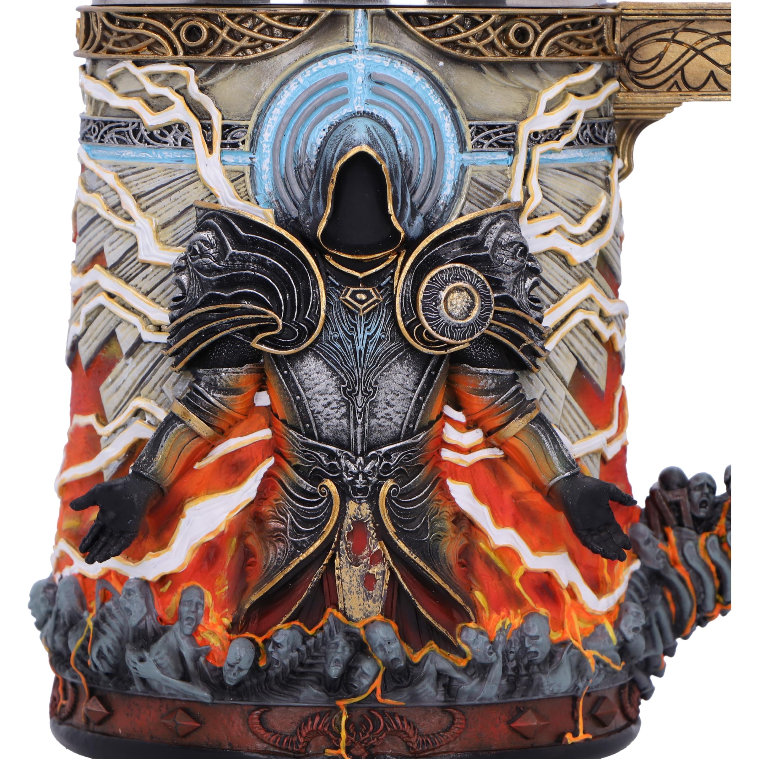 Nemesis Now Diablo® IV Inarius Jarra de 15,5 cm, resina, coleccionable Diablo IV, inserto de acero inoxidable, fundido en la mejor resina, pintado a mano por expertos