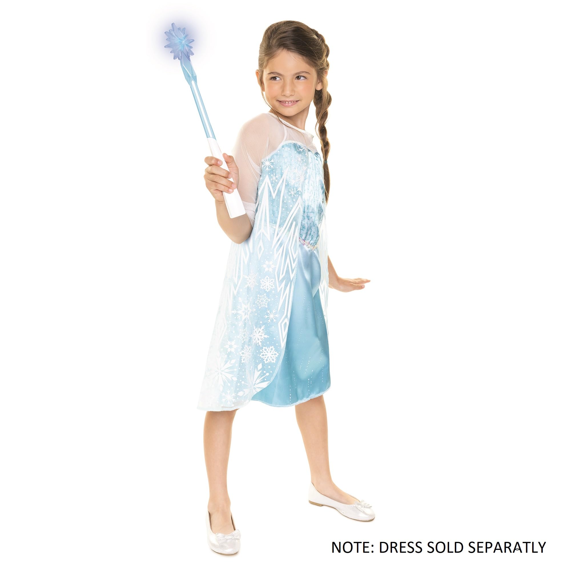 Disney Frozen Bacchetta Magica di Ghiaccio, Ufficiale Jakks Pacific, Include luci e Suoni, riproduce “Let It Go”, Design Ghiaccio Ispirato al Film, per Gioco Creativo e Travestimenti
