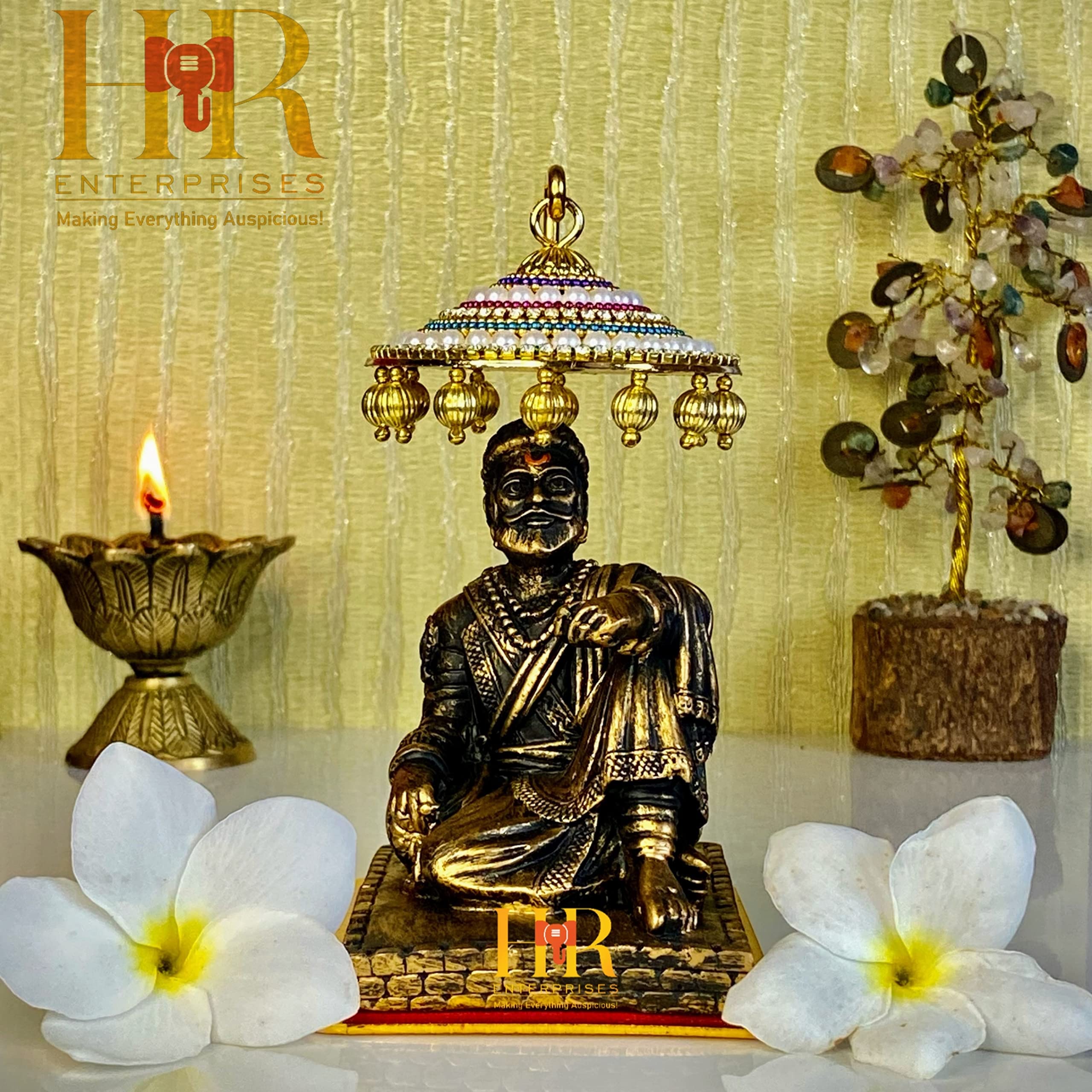 Chhatrapati Shivaji Maharaj Statue - Gold Resin Figurine -3 Chhatrapati Shivaji Maharaj Statue - Gold Resin Figurine -3