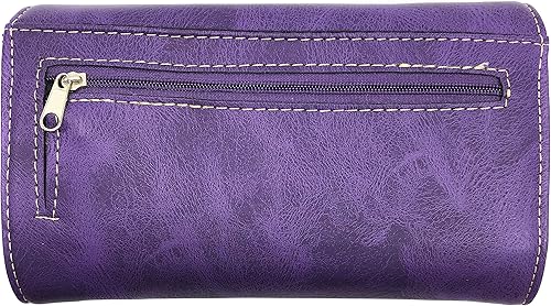 Miniatura 8 de Zelris Mariposa flor temporada bordado mujeres ocultar llevar bolso cartera conjunto