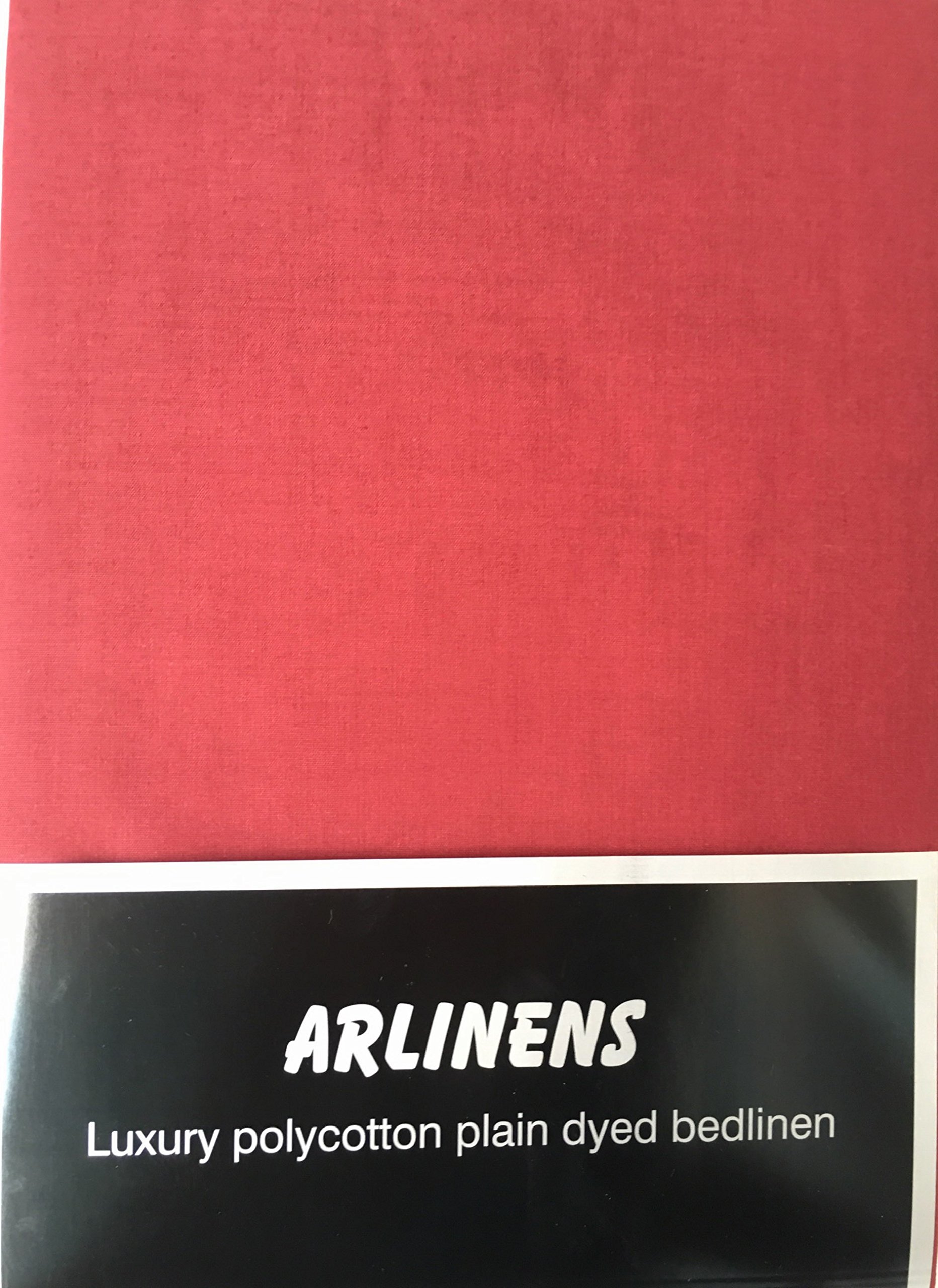 AR Easy Care Box Pleated Base Valence Sheets,Plain Dyed Poly cotton, Fit Over Base (SUPER KING, BURGUNDY) — image 1