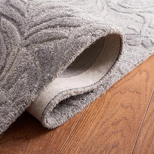 Miniatura 5 de Safavieh Jardin Collection Alfombra de pasillo, 2 pies 3 pulgadas x 8 pies, color negro, lana hecha a mano, ideal para zonas de alto tráfico en sala