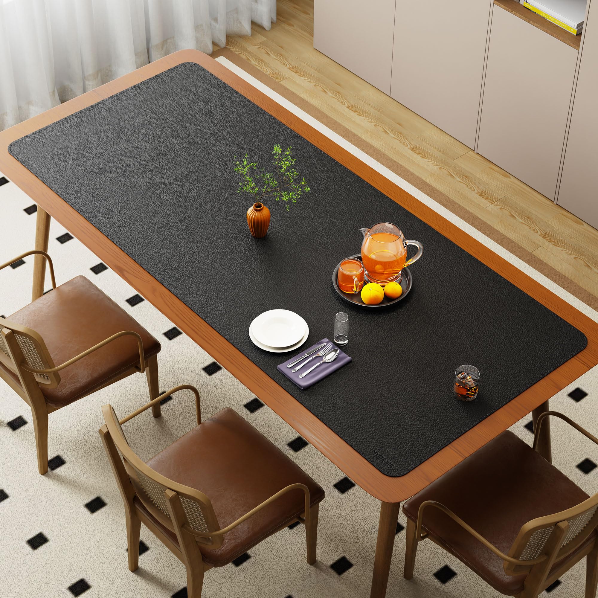 Mydours Super Large 190x80cm Schreibtischmatte, Desktop Computer Desk Mat, Mauspad für Home Office & Computerarbeitsplatz, Extra Mauspad für Stehpult (Schwarz)