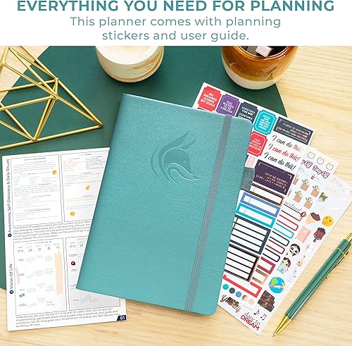Vista 3 de Clever Fox Planner Schedule – Undated Weekly & Monthly Life Planner with Time Slots, Appointment Book & Daily Organizer, A5 (Aquamarine)