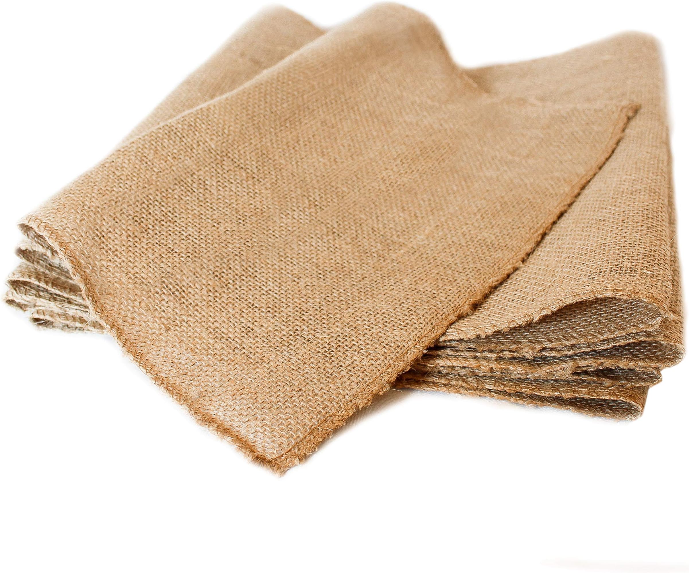 12" x 108" NO-FRAY Burlap Roll ~ 1 Table Runner ~ Natural Long Fabric with Finished Edges. Perfect for Weddings, Placemats, Crafts. Decorate Without The Mess!