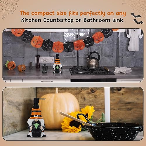 Miniatura 4 de Dispensador de jabón de Halloween para encimera de cocina, fregadero de baño, 100% resina, para jabón de manos, jabón de platos, loción