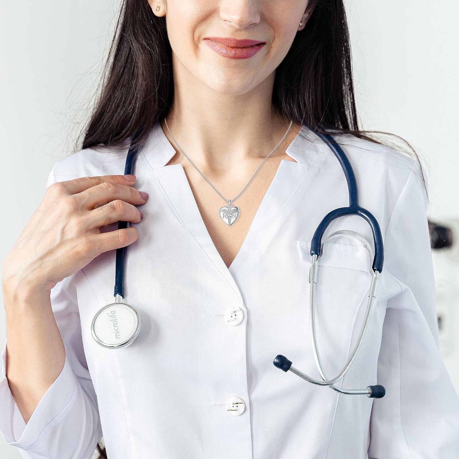 WINNICACA Nurse Gifts for Women 925 Sterling Silver Caduceus Angel Wing RN Necklaces Jewelry Gifts for Nurses Doctors Medical Students Nurses Week Appreciation Graduation Christmas Gift - Image 3