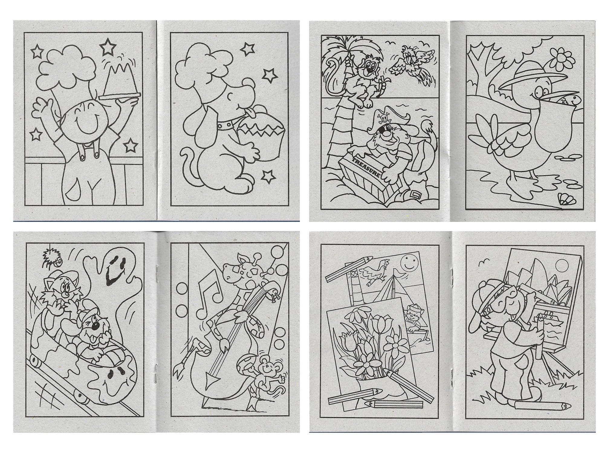 ihoot Pack of 10 A6 Kids Colouring Books and 10 Packs of Crayons | Mini ...