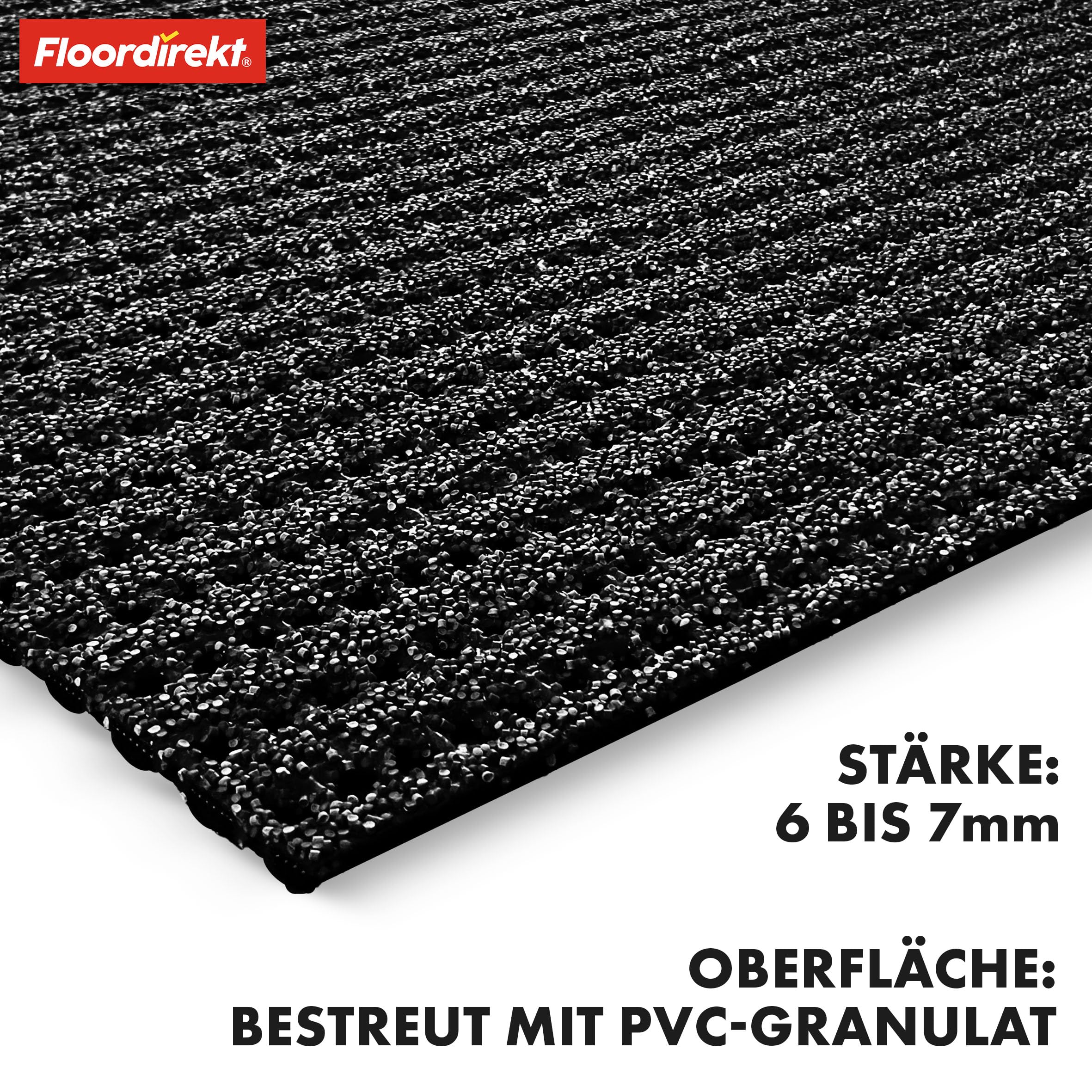 Veiligheidsmat, antislip, gegranuleerde coating, veelzijdig voor buiten/binnen, weerbestendig, kleuren/maten: 120 x 50 cm, antraciet