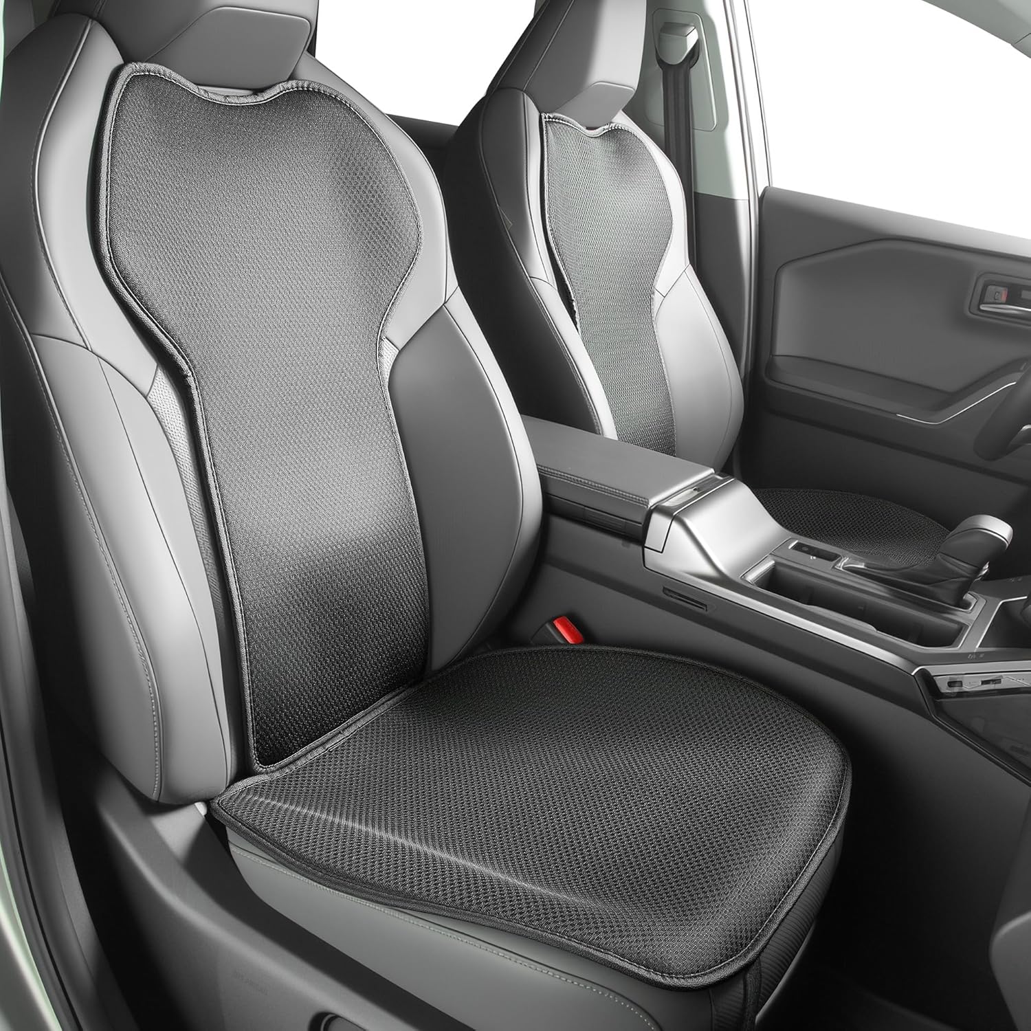 TOPABYTE Front Seat Covers for Toyota RAV4 2019-2026 Hybrid XLE LE SE XLE Premium, Limited Breathable Bottom Car Seat Cushion Protector All Season Protection Accessories (4pcs/Black Ice Silk)