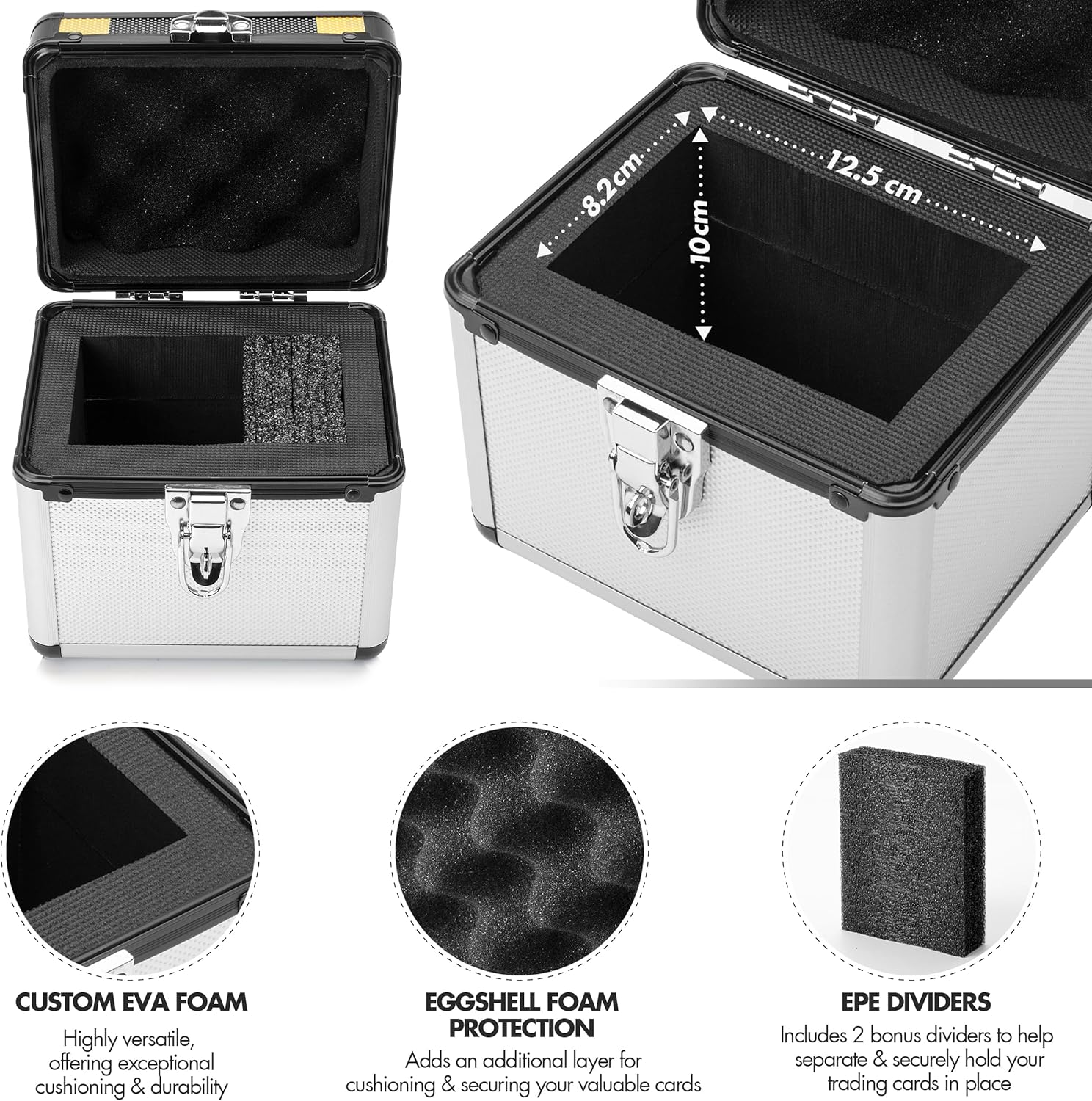 FunGuys Toploader Storage Box, Sports Card Storage Case, Top Loader Card Storage, Top Loader Storage Boxes, Trading Card Case Holds 70+ Card, One Touch Card Holder