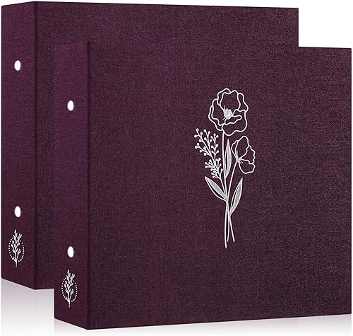 Vista 26 de Lanpn Álbum de fotos para scrapbook de 8.5 x 11 pulgadas, cubierta de lino, archival libre de ácido, carga superior, carpeta encuadernadora de 3