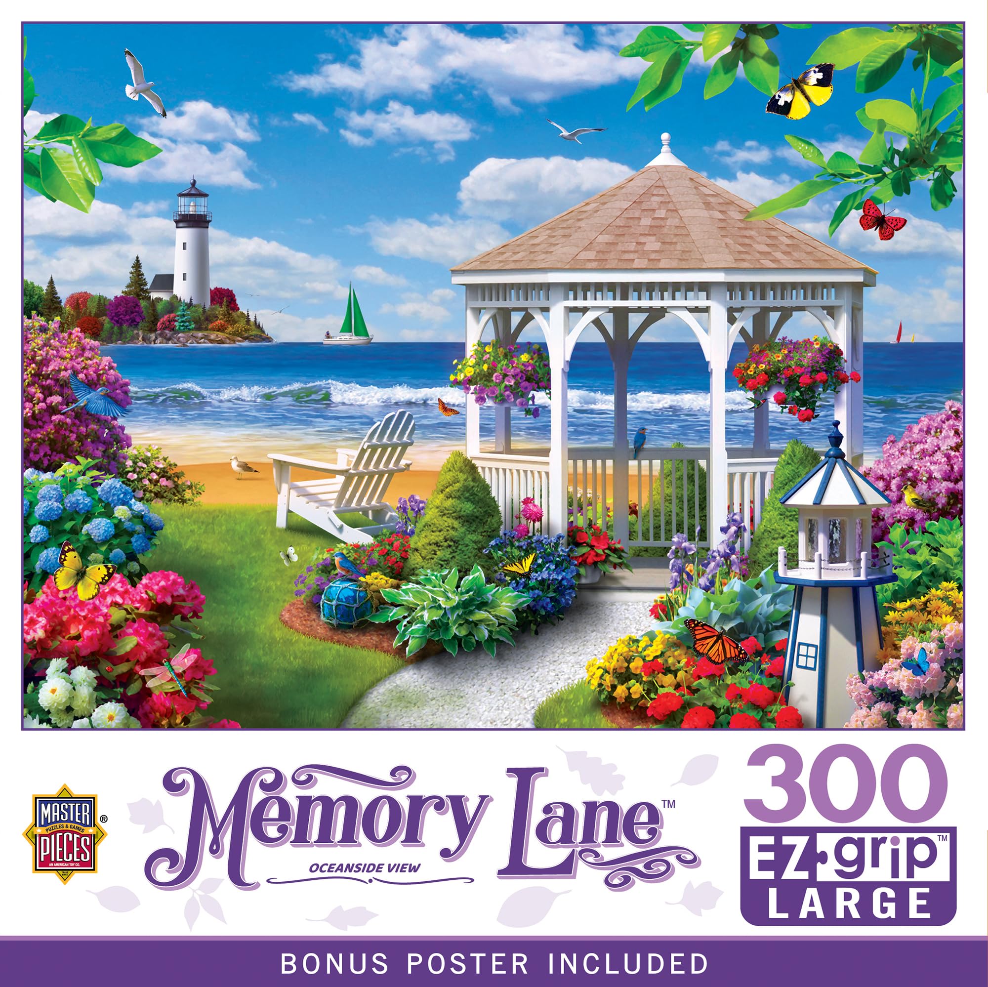 300 Piece EZ Grip Jigsaw Puzzle - Oceanside View - 18"x24"