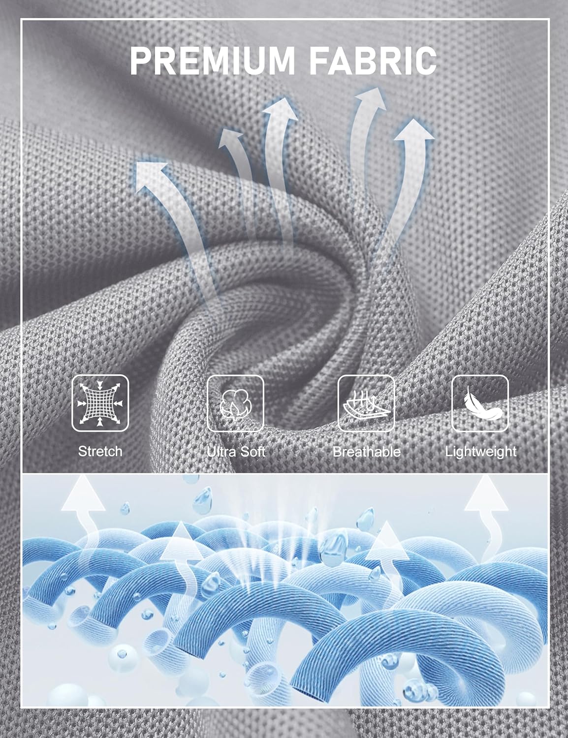 MAGCOMSEN Men's Polo Shirts Short Sleeve Dry Fit Moisture Wicking Golf Polos UPF 50+ Casual Collared T-Shirt - Image 5