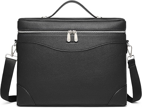 Miniatura 7 de BOSTANTEN Bolsa para laptop para mujer, bolsa de mano de cuero para viaje de negocios, compatible con MacBookPro de 16 pulgadas