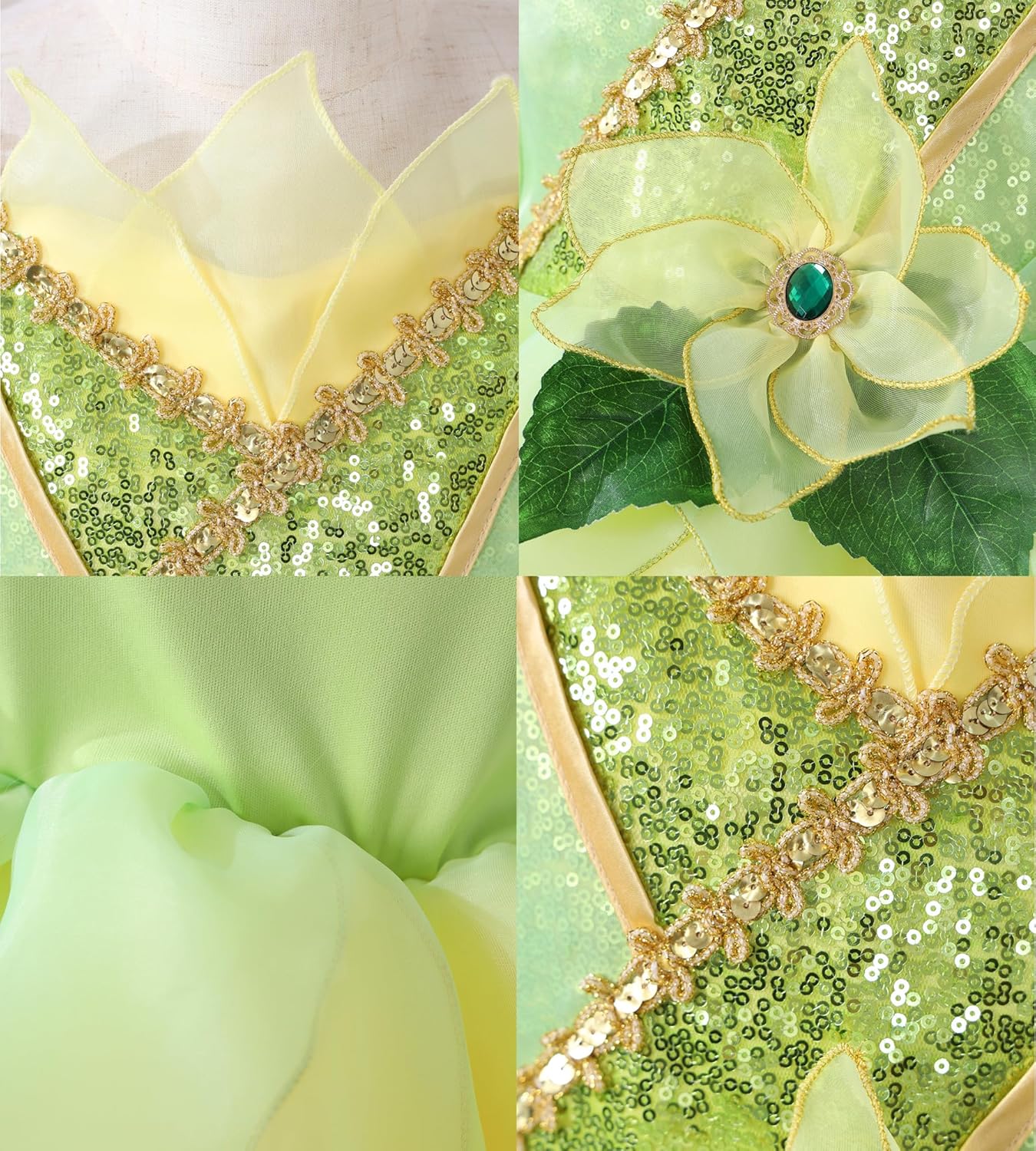 ToLaFio Princess Costume for Girls Halloween Fancy Party Dress Princess Dress Up Clothes for Little Girl - Image 4