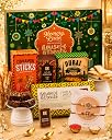 Hyperfoods® Rakhi Set for Brother and Bhabhi House of Treats Memory Lane Gift Pack with Cinnamon Sticks, Perfume, Cookies, Nuts & Dates Bars Rakhi Gift Hamper For Brother and Bhabhi Rakhis for Rakshabandhan Rakhi Gift Hamper for Brother gallery image