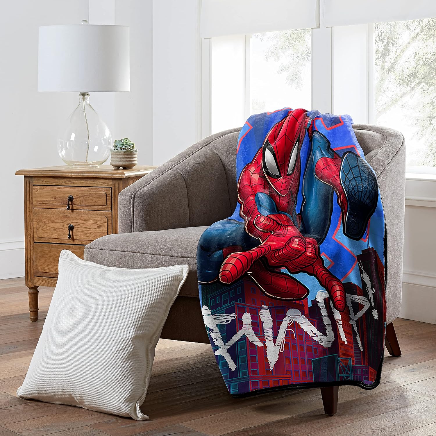 NORTHWEST Marvel Spiderman Silk Touch Sherpa Throw Blanket 50 X 60