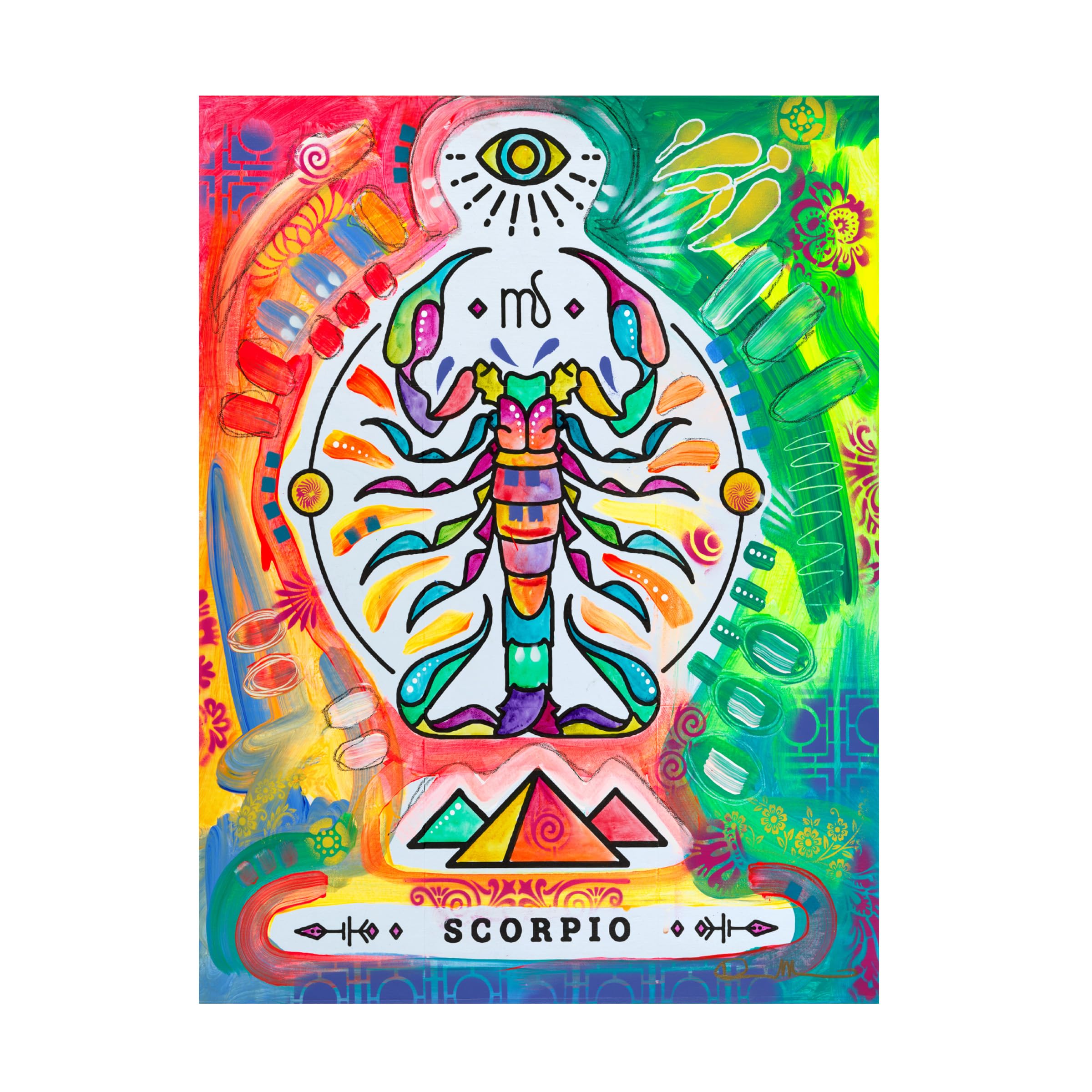 Trademark Fine Art Canvas Wall Art - Dean Russo Scorpio Wall Art for Living Room Bedroom or Office