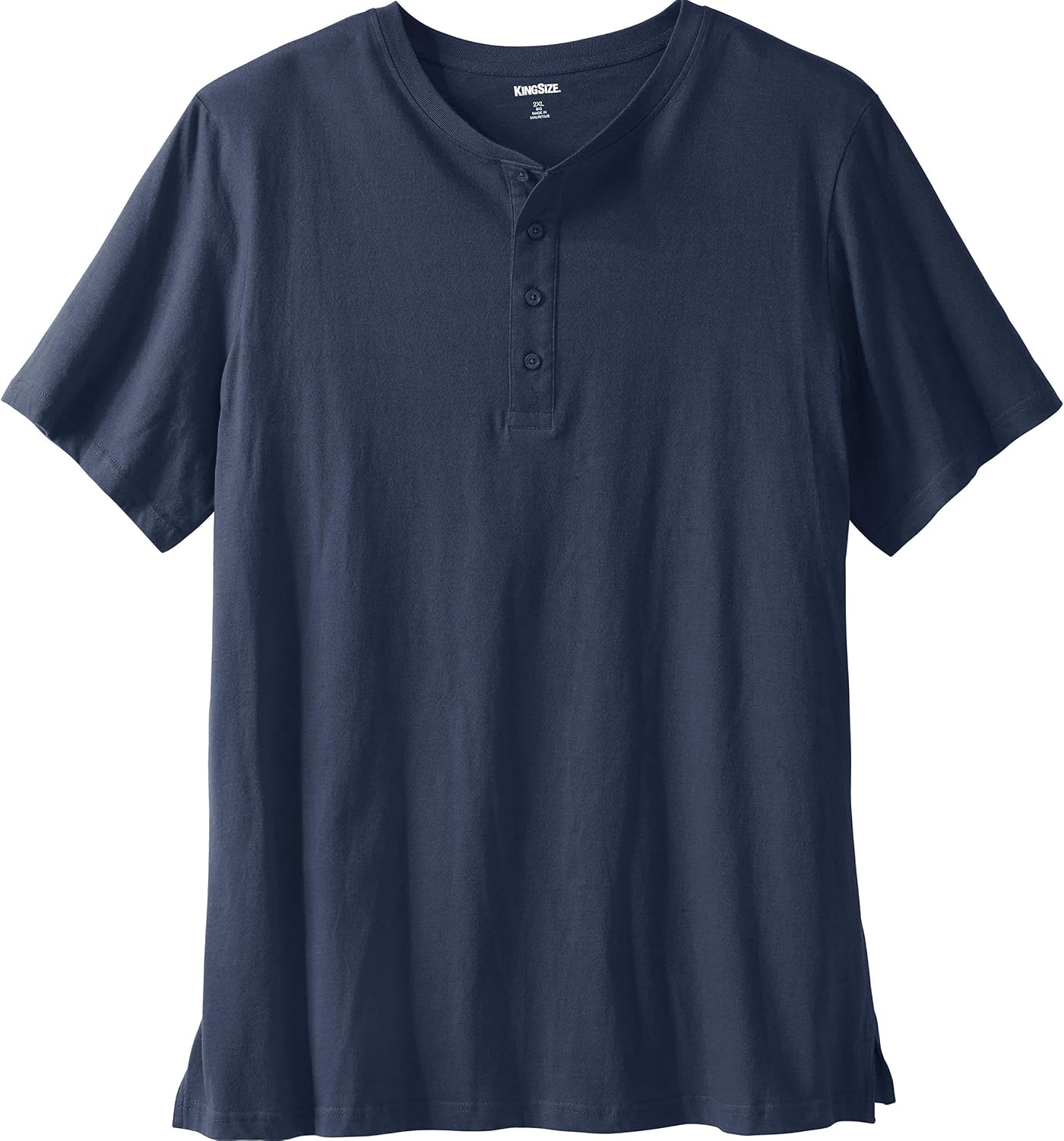 KingSize Men's Big & Tall Shrink-Less Longer Length Lightweight Henley T-Shirt