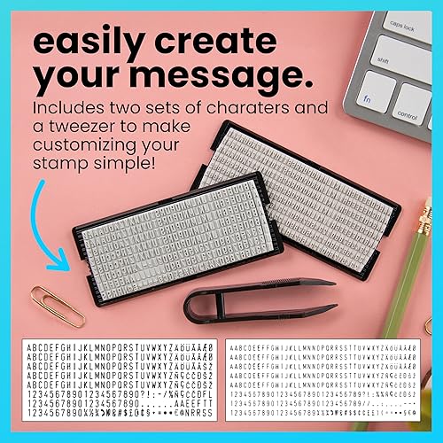 Miniatura 6 de ExcelMark Kit de sellos de autoentintado para ti mismo A2359 bricolaje tinta negra