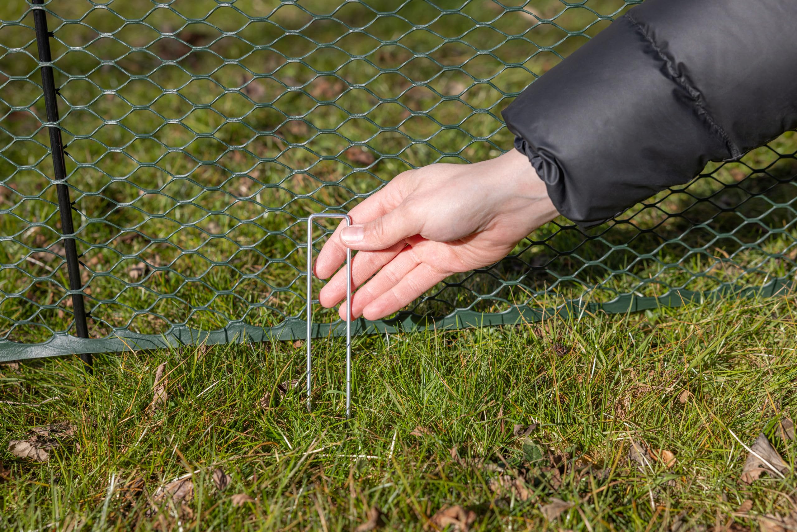 Kerbl Hobbyfarming Cerca Universal MultiFence, Cerca para Aves de Corral, Cerca para gallinas, 25m x 90cm, plástico, para Aves de Corral, Pollos, Cerca móvil, instalación rápida