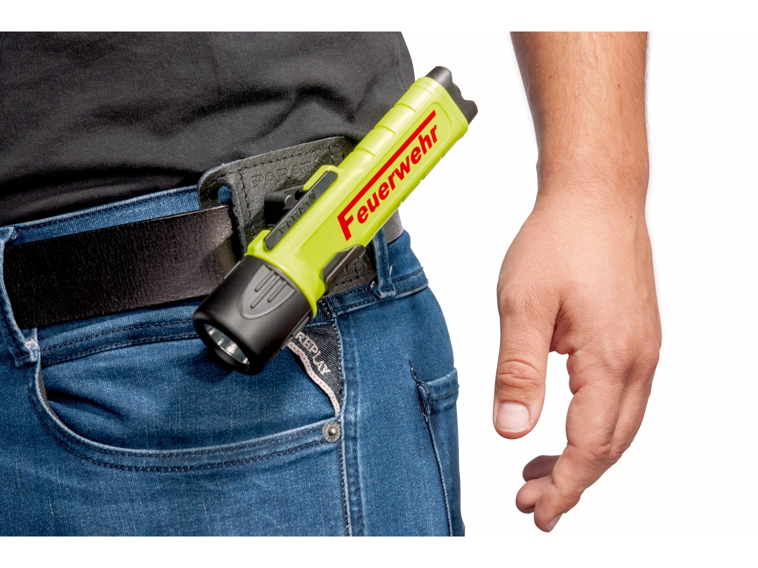 Parat PX1 6911266158 - Linterna (120 lúmenes, luz de seguridad con soporte y pilas, bombilla)