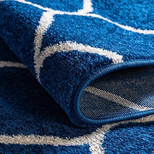 Miniatura 470 de Rugs.com Lattice Frieze Collection Alfombra – 4 x 6 pies, alfombra mediana negra perfecta para salas de estar, comedores grandes, planos abiertos