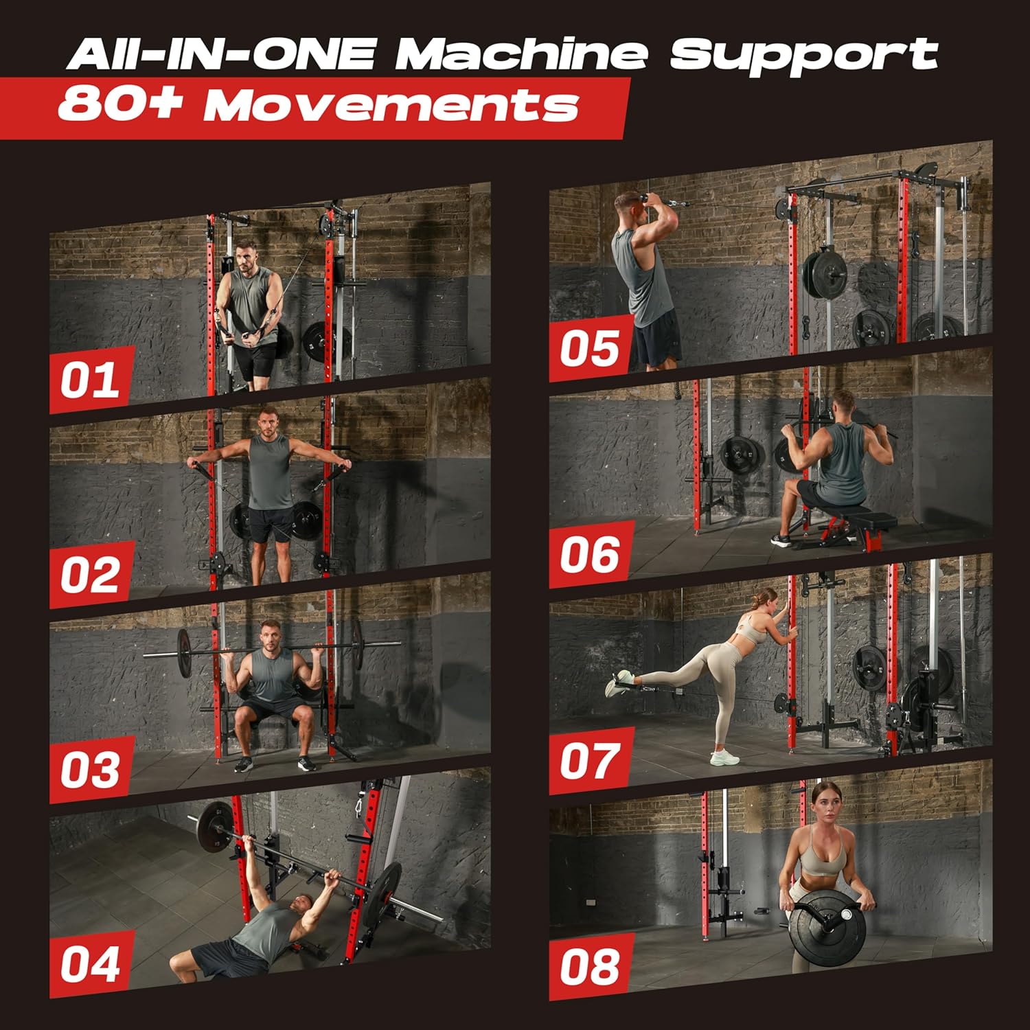 Generic Generic Foldable Power Rack – Wall Mounted with LAT Pull Down & Cable Crossover - Image 8