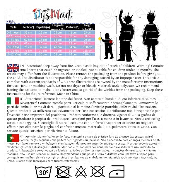 Foto 4 de 5 de Juguetutto - Disfraz Interno Psiquiatrico para niño y niña - Halloween (10-12 años)