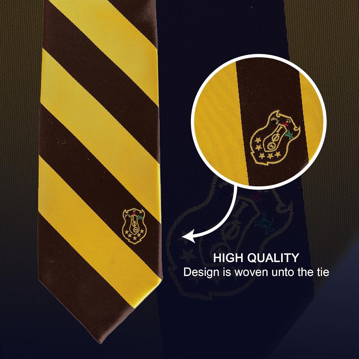 Desert Cactus Iota Phi Theta Neck Tie Iotas Centaurs Fraternity Greek Formal Occasion 100% Polyester Necktie with Logo, Officially Licensed (Style A) - Image 2