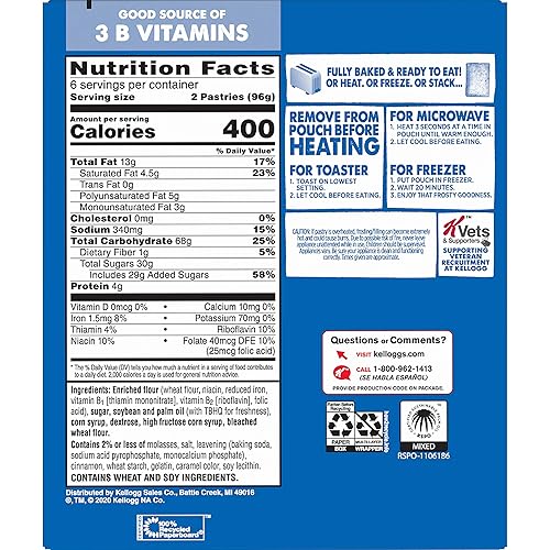 Miniatura 3 de Pop-Tarts Pasteles tostadores, alimentos para el desayuno, aperitivos para niños, azúcar moreno esmerilado canela (144 tartas)