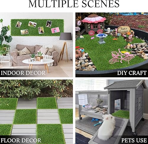 Miniatura 8 de GLOBREEN Camino de mesa de césped artificial para decoración de fiestas, hogar, manualidades, 12 x 48 pulgadas