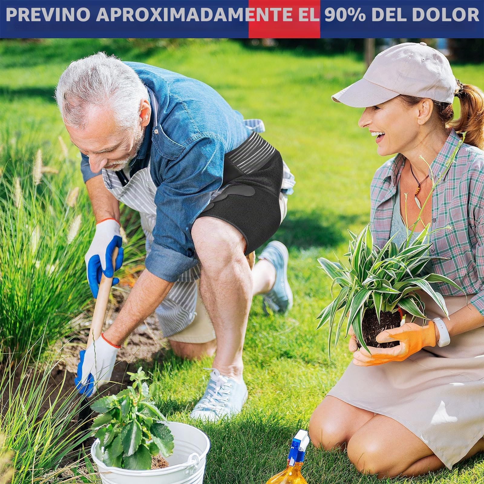 Soporte de cadera para alivio del dolor de ciática, envoltura de compresión para hombres y mujeres, alivio eficaz del dolor de muslo, isquiotibiales y cadera, pierna derecha