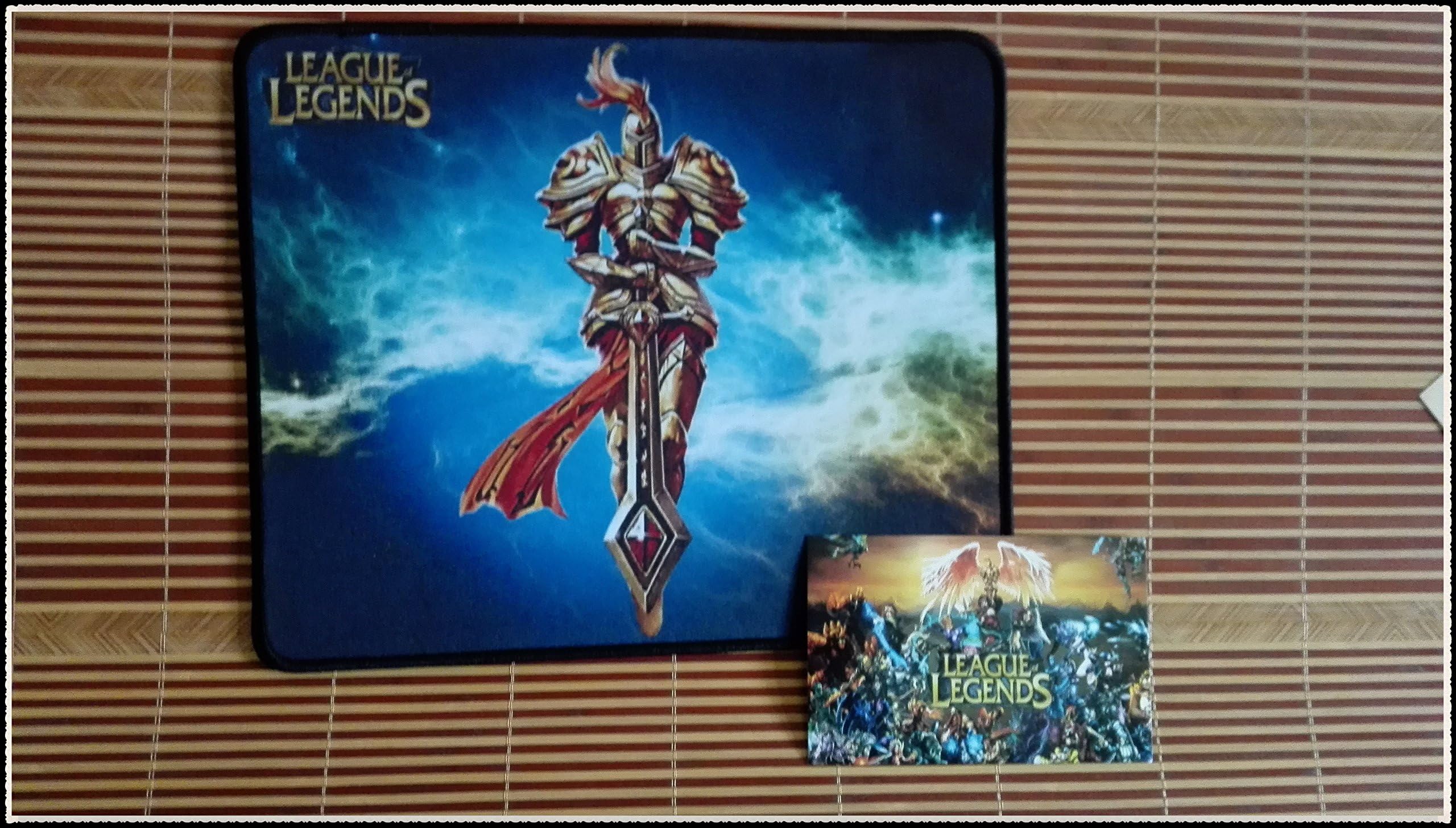 League of Legends Games And Office Mouse Pad Kayle Random A Gift Card (9*7.5Inch)