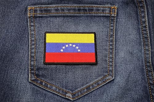 Miniatura 4 de Parche de bandera de Venezuela, 3 x 2 pulgadas, parche bordado para planchar