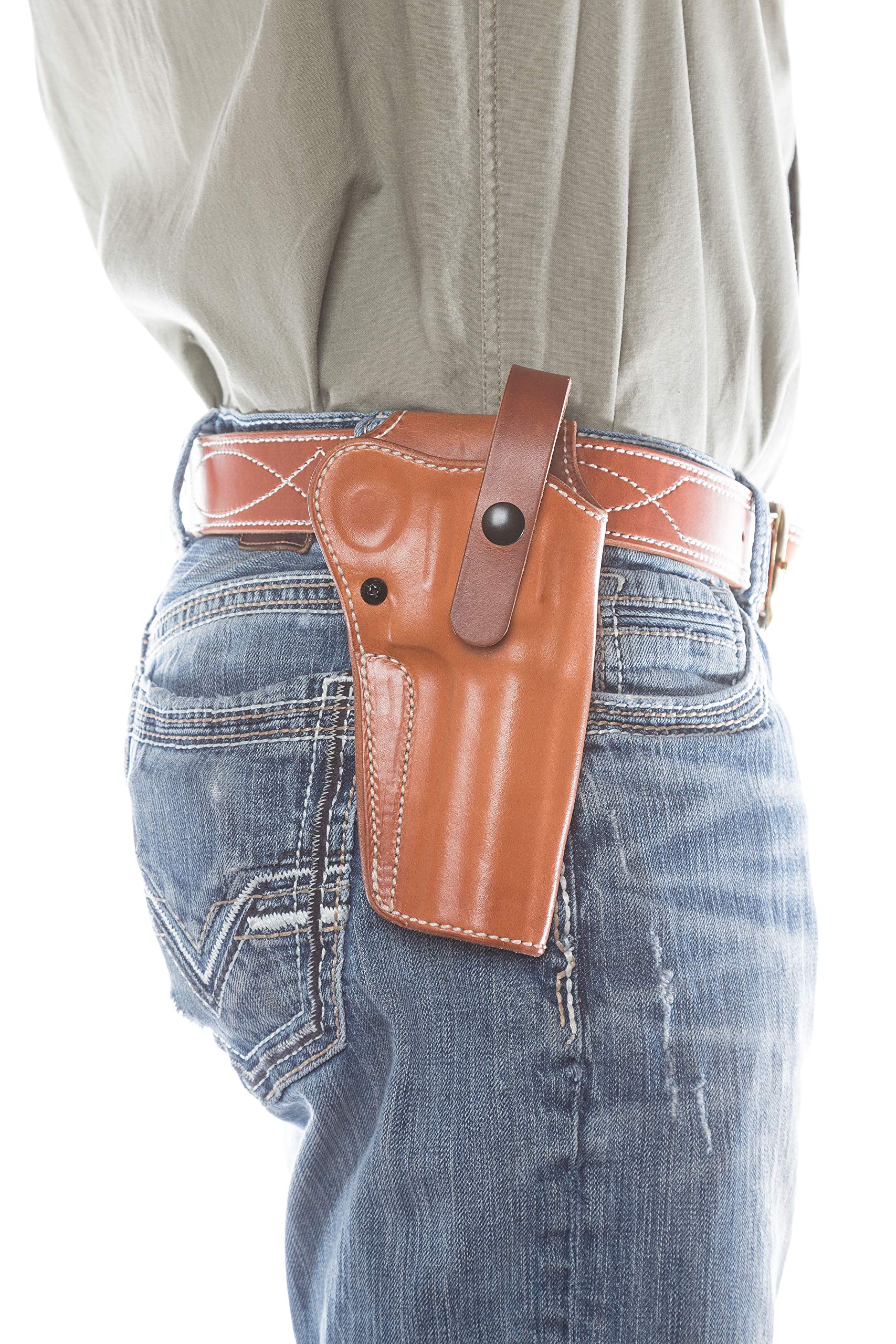 Diamond DCustom Leather Alaska Hunter Hip Holster COLT Python 4" Custom Leather Alaska Hunter Hip Holster COLT Python 4", Natural Oil