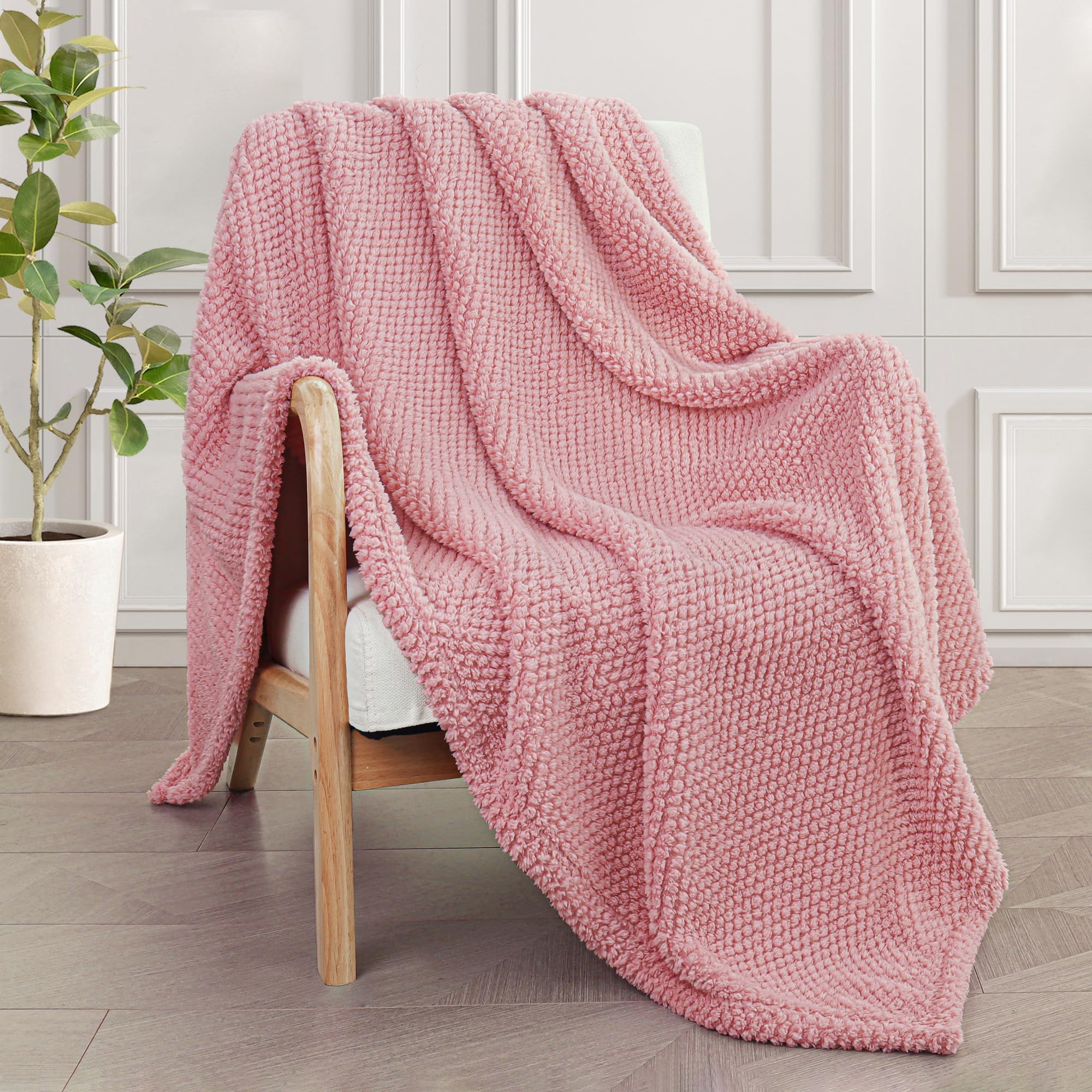 Whale Flotilla Large Fuzzy Fleece Throw Blanket for Sofa 130x180 CM Fluffy Warm Soft Jacquard Blankets for All Season Lightweight and Cozy