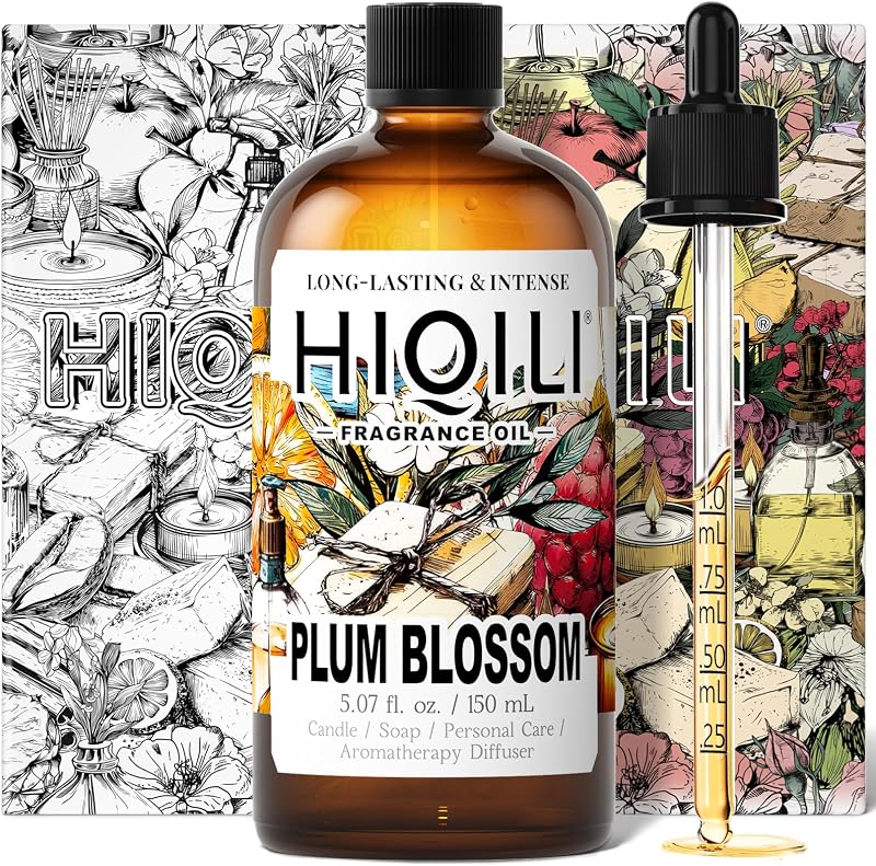 Óleo perfumado HIQILI de flor de ameixeira para velas, sabonetes e difusores