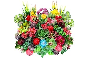 WILLBOND 50 Mini Artificial Succulents, Ceramic Small Fake Succulents, Vibrant DIY Unpotted...