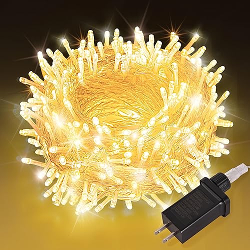 Miniatura 9 de Guirnalda de 100 luces LED multicolor de 33 pies, luces de hadas enchufables con 8 modos, luces de Navidad para interiores y exteriores, para árbol,