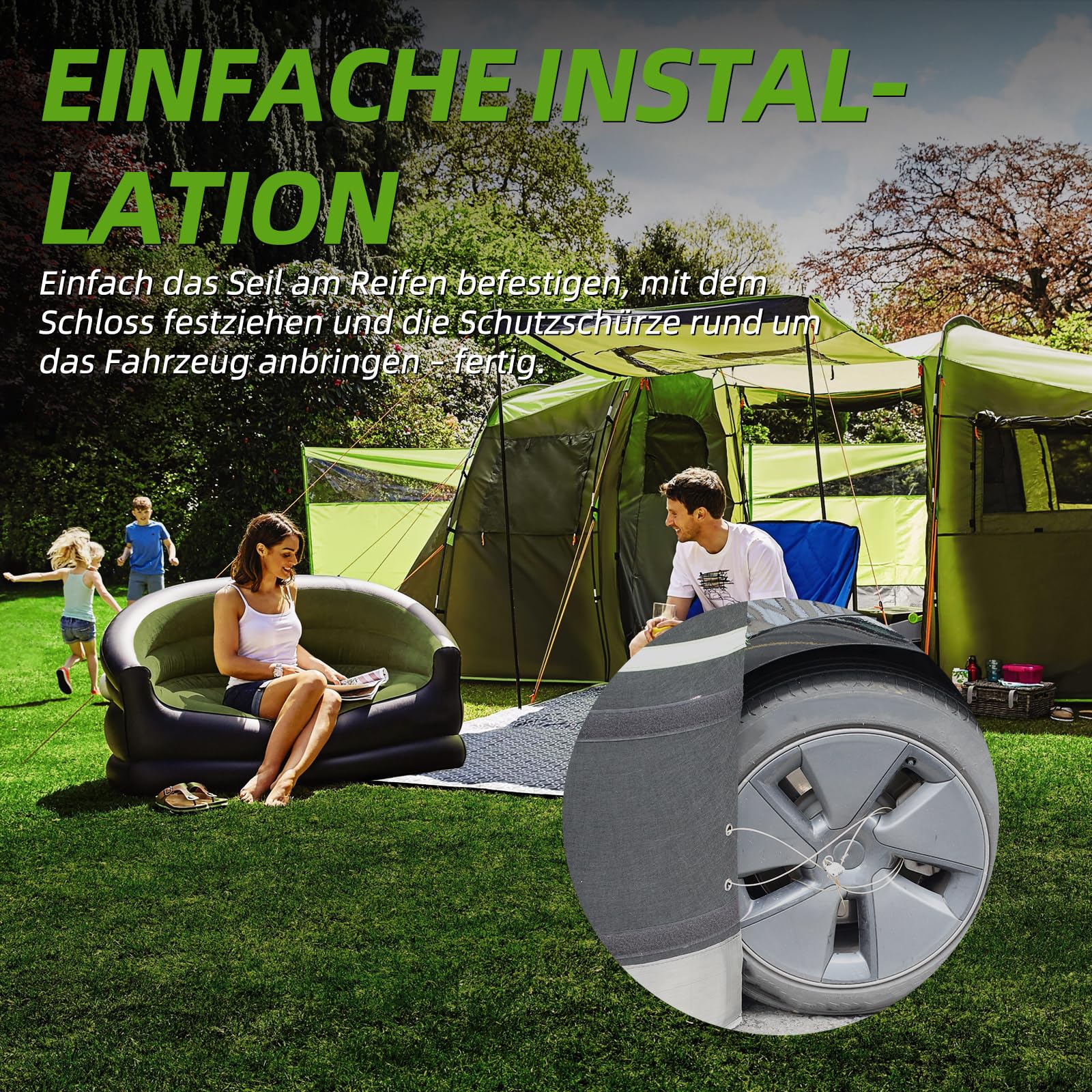 Wohnmobil-Umrandung,0,8mx18m - Allwetterschutz