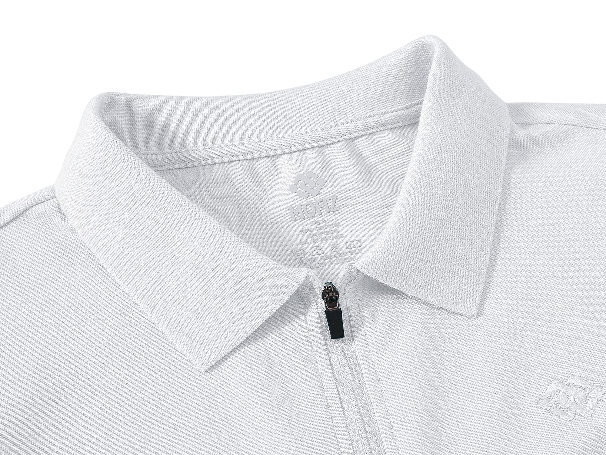 MoFiz Polo Femme Shirt Manches Longues Coton Sport Polo d'hiver Golf Tops Col Zippé