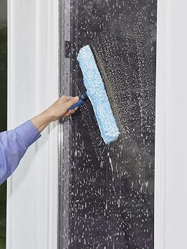Unger Professional 14 Performance Grip Window Cleaner Scrubber, Gently Clean Mirror and Glass Surfaces Without Scratching, Reusable Microfiber Sleeve, Effective Cleaning Supplies