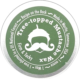 1oz. Tree-topped Mustache Wax Tacky Firm - from Green Beard Grmng