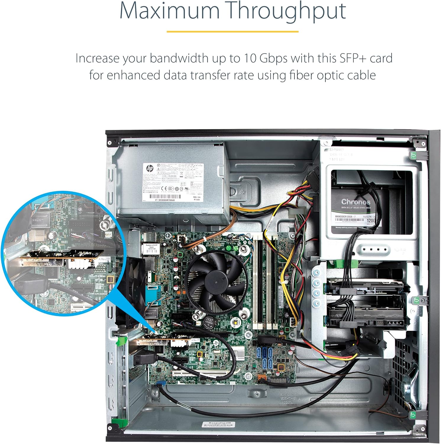 StarTech.com 10G PCIe SFP+ Card - Single SFP+ Port Network Adapter - Open SFP+ for MSA-Compliant Modules/Direct-Attach Cables - 10 Gigabit Fiber PCIe NIC - PCI Express SFP+ Network Card (PEX10GSFP)