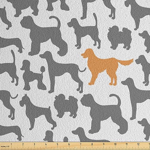 Miniatura 35 de Ambesonne Lattice Faux Suede Fabric by The Yard, Morocco Intricate Pattern Orient Influences, for Indoor Outdoor DIY Projects Upholstery, 2 Yards